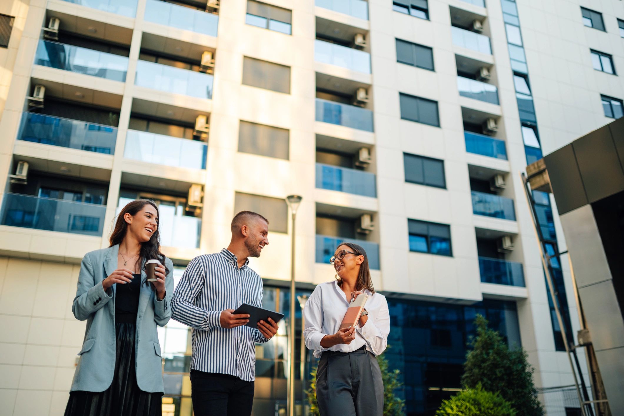 modern real estate team meeting